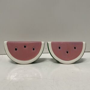 VTG Knobler Japan Watermelon Slices Salt & Pepper Shaker Set RARE 3.5”